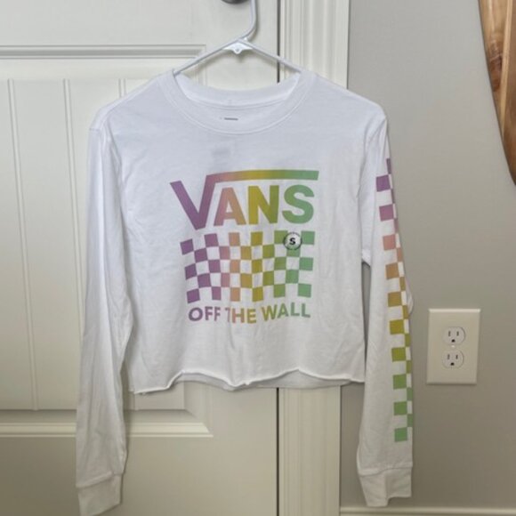 VANS Lock Box Long Sleeve Cropped T-Shirt - Picture 2 of 7